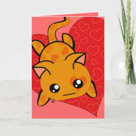 Ultra Niedlich Kawaii ich bin Sorry Kitty Cat mit Feiertagskarte