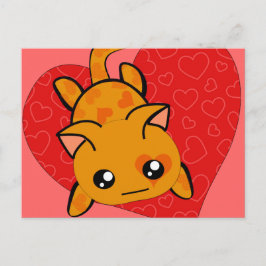 Ultra Niedlich Kawaii Valentine Kitty Feiertagspostkarte