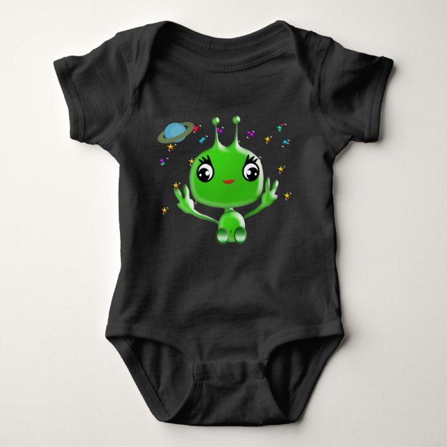 Ultra Niedliche Baby-Alien Baby Strampler (Vorderseite)