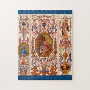ultra opulent Barockdruck aus dem 17. Jahrhundert Puzzle