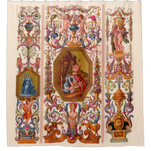 ultra opulent Barockdruck des 17. Jahrhunderts Duschvorhang