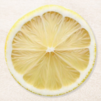 Ultra-Realismus Lemon Slice Beverage Coaster Runder Pappuntersetzer