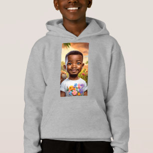 Ultra-realistischer Baby Jamie Foxx Cartoon mit gr Hoodie