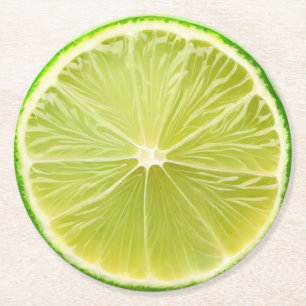 Ultra-Reality-Limone Slide-Getränkekappe Runder Pappuntersetzer