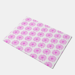 Ultra rosa Daisy Blume Print, Hippie Floral Fußmatte