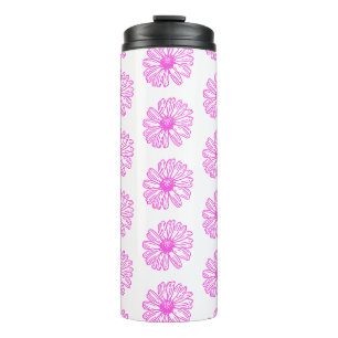 Ultra rosa Daisy Blume Print, Hippie Floral Thermosbecher