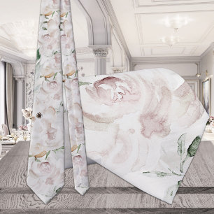 Ultra-Rosa-Garten-Pfingstrosen-Hochzeitskrawatte Krawatte