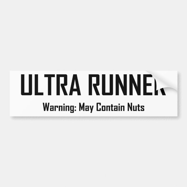 Ultra Runner, Warnung kann Nuts enthalten Autoaufkleber (Vorne)