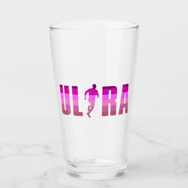 Ultra Running Rosa Lila Regenbogen Glas (Vorderseite)