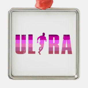 Ultra Running Rosa Lila Regenbogen Ornament Aus Metall