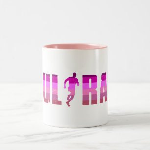 Ultra Running Rosa Lila Regenbogen Zweifarbige Tasse