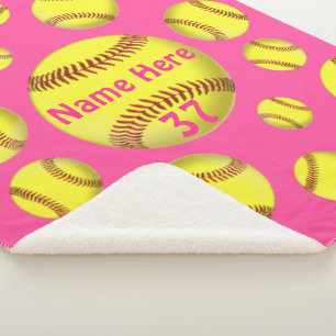 Ultra Soft Sherpa Personalisierte Softball-Blanken Sherpadecke