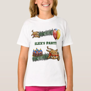 Ultra süße Leopard Safari Geburtstagseinladungen T-Shirt
