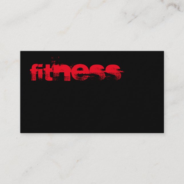 Ultra-Thick Trendy Fitness Sport Business Card Visitenkarte (Vorderseite)