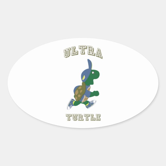 Ultra Turtle Ovaler Aufkleber (Vorderseite)