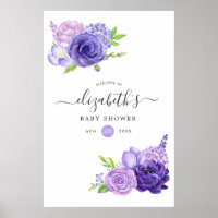 Ultra Violet Aquarell Blumendusche Begrüßung