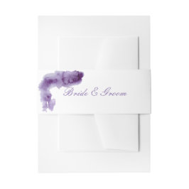 Ultra Violet Elegante Wasserfarbenhochzeit Einladungsbanderole