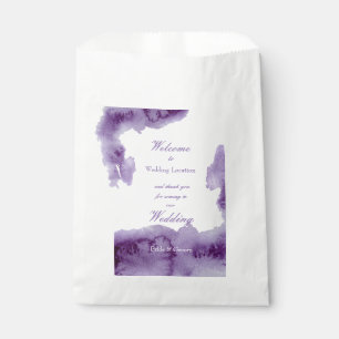 Ultra Violet Elegante Wasserfarbenhochzeit Geschenktütchen