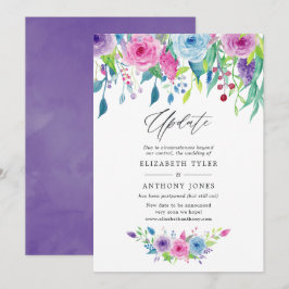 Ultra Violet Farbkombination Blumenhochzeit Einladung