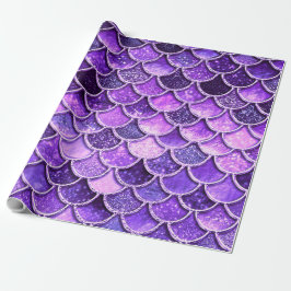 Ultra-Violet-Glitzer-Mermaid-Skala Geschenkpapier