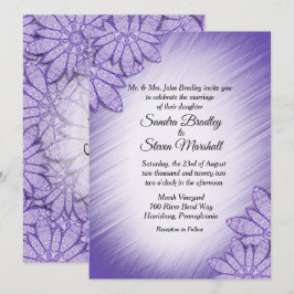 Ultra Violet Hue Floral Hochzeit Einladung