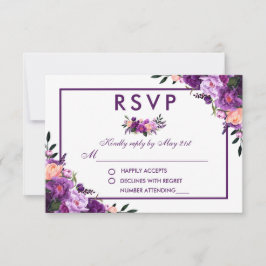Ultra-Violet-Lila-Blumenzwiebeln P RSVP Karte