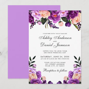 Ultra-Violet Lila   Einladung zur Hochzeit