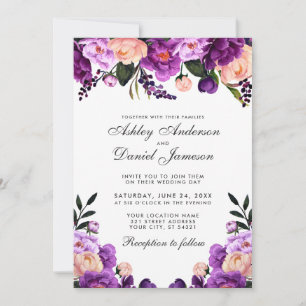 Ultra-Violet Lila   Einladung zur Hochzeit