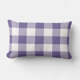Ultra Violet Lila Gingham-Muster geprüft Kissen Für Draußen