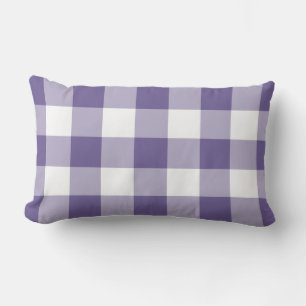 Ultra Violet Lila Gingham-Muster geprüft Kissen Für Draußen