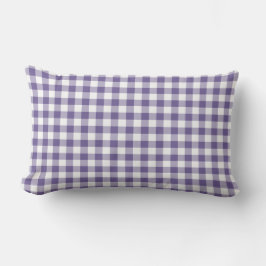 Ultra Violet Lila Gingham-Muster geprüft Kissen Für Draußen