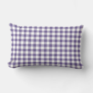 Ultra Violet Lila Gingham-Muster geprüft Kissen Für Draußen