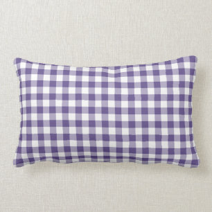 Ultra Violet Lila Gingham Pattern Lendenkissen