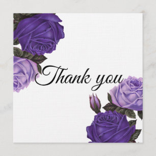 Ultra Violet Lila Rose Hochzeit Danke Karte