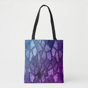 Ultra-Violet-Mosaikglas-Tote-Tasche
