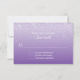 Ultra Violet Ombre Wedding RSVP Card