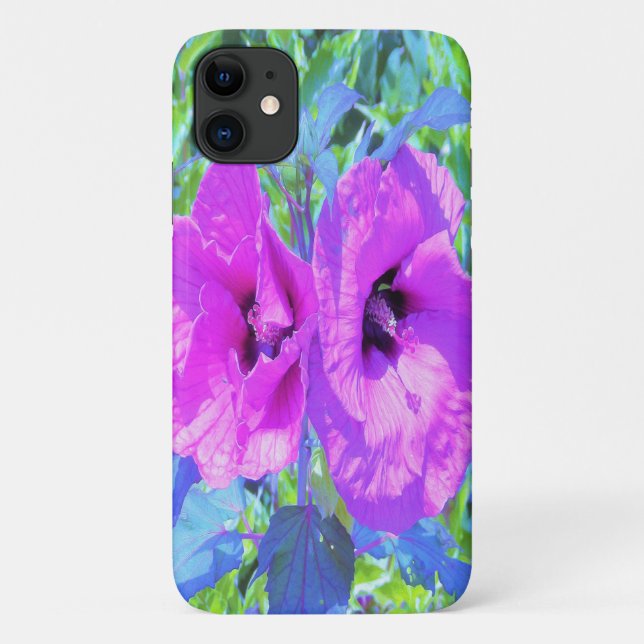 Ultra-Violet Plum Crazy Lila Hibiskus Blume Case-Mate iPhone Hülle (Rückseite)