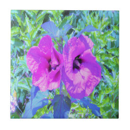 Ultra-Violet Plum Crazy Lila Hibiskus Blume Fliese