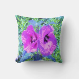 Ultra-Violet Plum Crazy Lila Hibiskus Blume Kissen