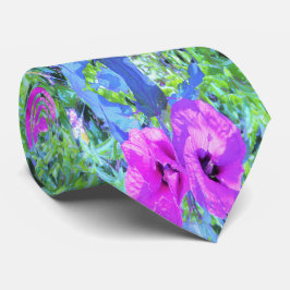 Ultra-Violet Plum Crazy Lila Hibiskus Blume Krawatte