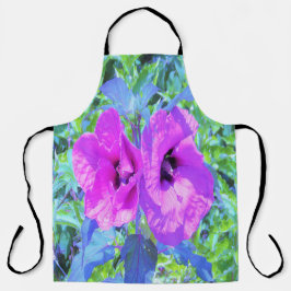 Ultra-Violet Plum Crazy Lila Hibiskus Blume Schürze