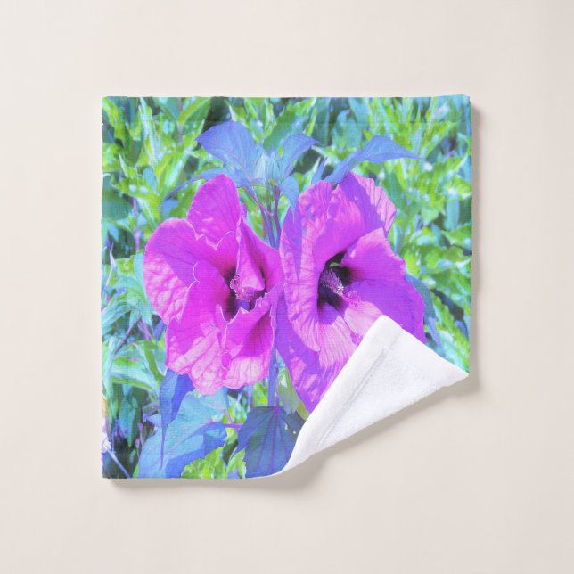 Ultra-Violet Plum Crazy Lila Hibiskus Blume Waschlappen (Waschlappen)