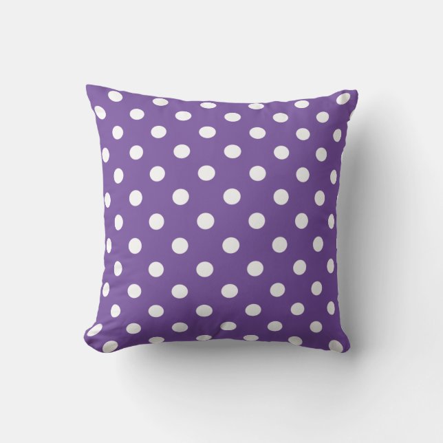 Ultra-Violet-Polka-Dot-Throw-Kissen Kissen (Vorderseite)