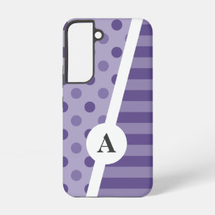 Ultra-Violet-Polka-Dot und Stripmuster Samsung Galaxy Hülle