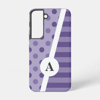 Ultra-Violet-Polka-Dot und Stripmuster Samsung Galaxy Hülle