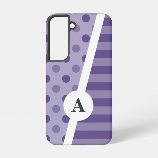 Ultra-Violet-Polka-Dot und Stripmuster Samsung Galaxy Hülle (Rückseite)