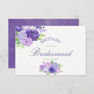 Ultra-Violett-Blüte wird meine Bridesmaid sein Einladung