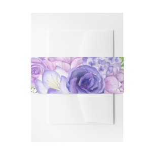 Ultra-Violett-Wasserfarben-Blüte Einladungsbanderole