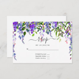 Ultra-Violett-Wasserfarben-Blüte RSVP Karte