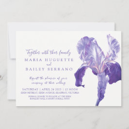 Ultra violette Hochzeitsfeier Iris Einladung